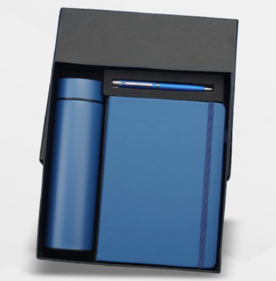 CSDPT183 Bottle 3 In 1 Blue Temperature Bottle, Diary & Pen