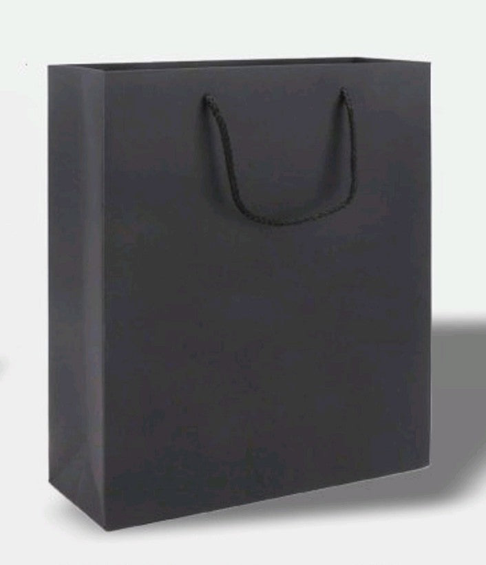 PBBM07 Paper Bag Medium size black 14x10x3.5Inches