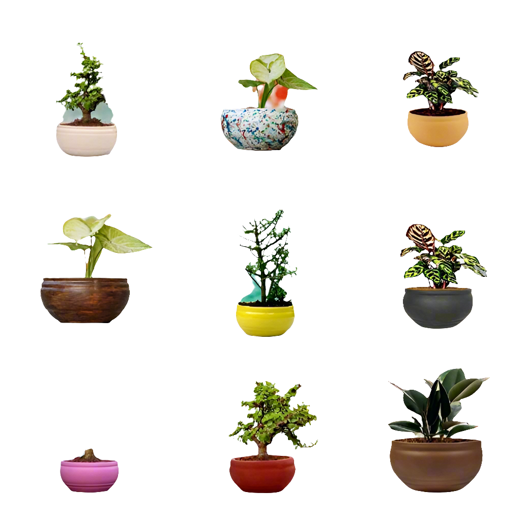 PCP07 Ceramic pot Bowl Small Table Top Planters pot multicolour