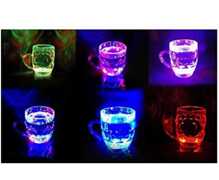 LMCUP001 Liquid Activated Plastic LED Mug (Multicolour)