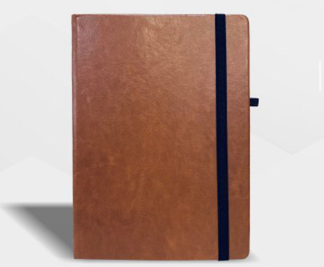 DRY180 Elastic Tan Notebook  192 Pages | Non Dated | A5 Size