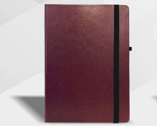 DRY179 Elastic Brown Notebook  192 Pages | Non Dated | A5 Size