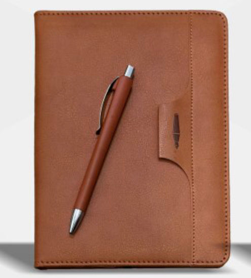 DRY161 Brown Loop With Pen 192 Pages | Non Dated | A5 Size