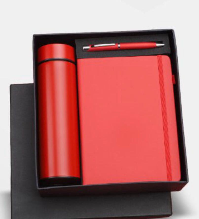 CSDPT184 Bottle 3 In 1 Red Temperature Bottle, Diary & Pen