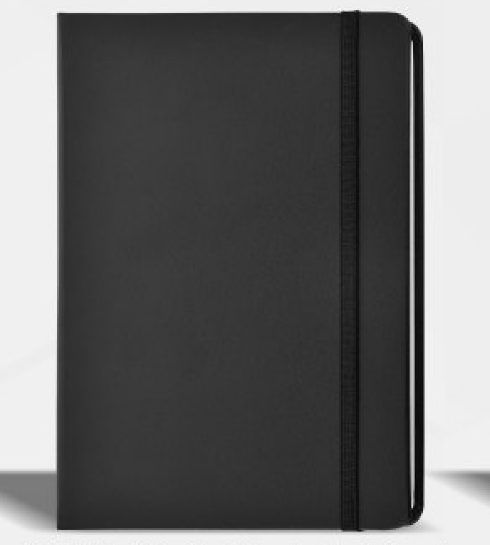 EBN138-Elastic black notebook 192 pages | Non Dated | A5 Size