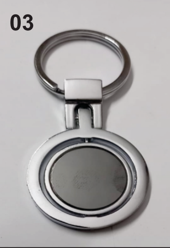 K03 keychain gray silver. Metal.