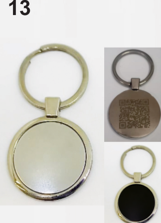 K13 keychain with metallic frame