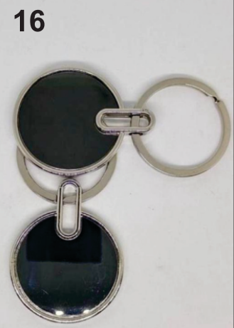 K16 keychain with metallic frame customizable