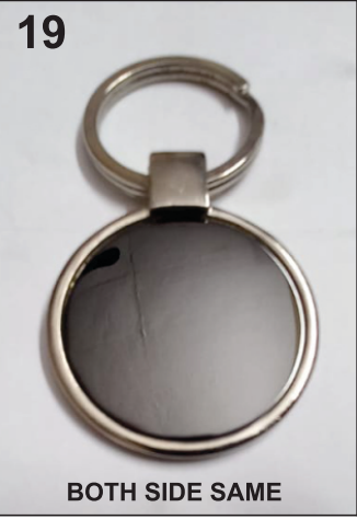 K19 keychain metallic frame with customizable front