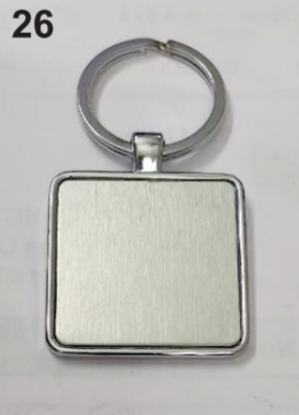 K26 keychain with unique design and metallic  square frame