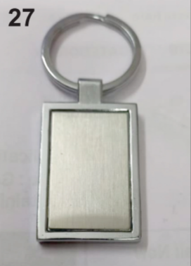 K27 keychain with unique metallic frame