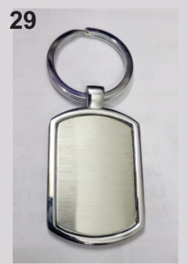 K29 keychain with unique design and metallic frame