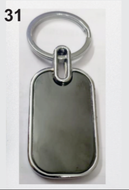 K31 keychain with unique design and metallic frame