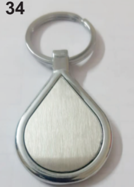 K34 keychain with unique design and metallic frame