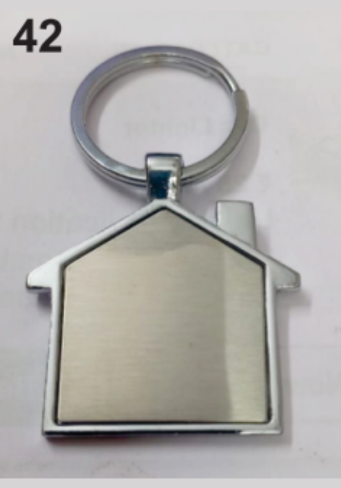 K42 metallic keychain with unique design and light weight.