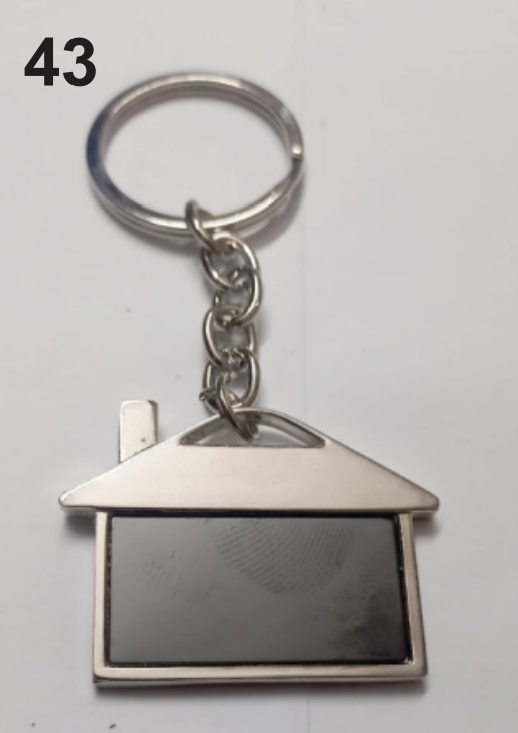 K43 metallic keychain with unique design and light weight.