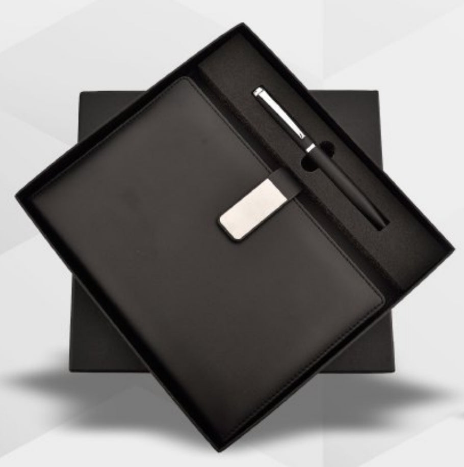 CSDP217 Metal Pen & A5 Size Notebook With Unique Colour(Black)