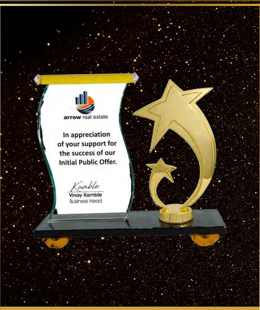 PC497-Personalized Starfish Crystal Award Trophy - For Employee Recognition, Corporate Gifting, Award Shows, Sports Event, Competition, Students Reward