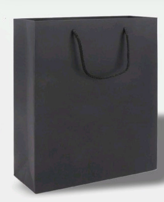 PBBL08 Paper Bag Large Black 16x12x4Inches