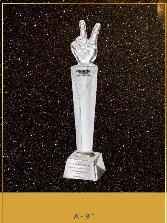 PC239-(9 inches) Victory Crystal Trophies