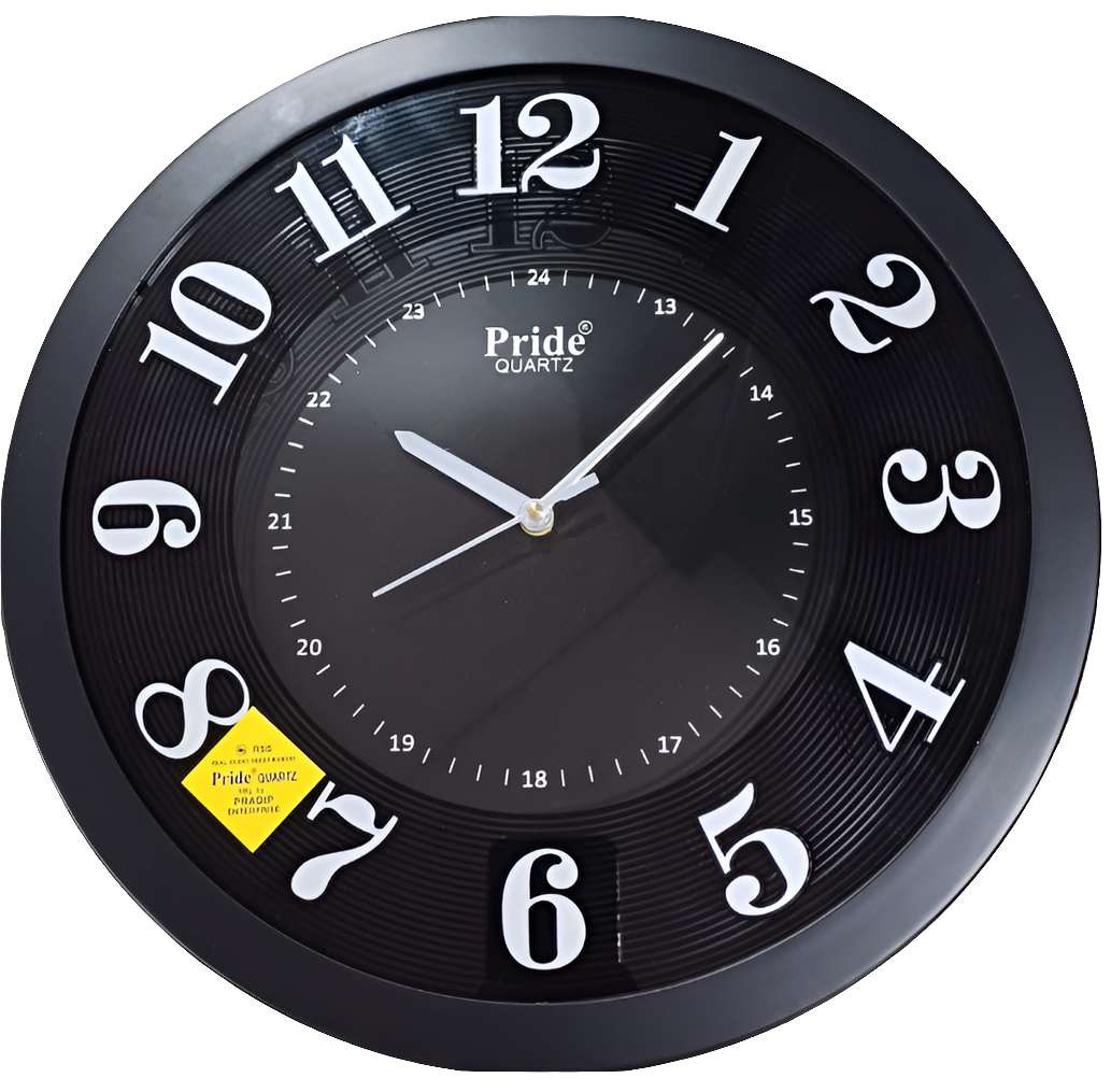 WCB6094 with Sweep Mv Designer Wall Clock  Silent Quartz Movement Clock for Home, Office, Living Room, Bedroom.(Black)