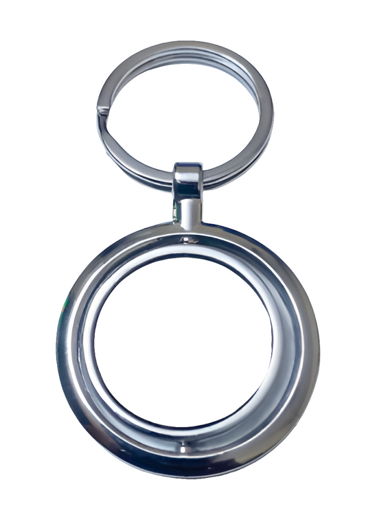 K01 Keychain Round Metal|Silver.