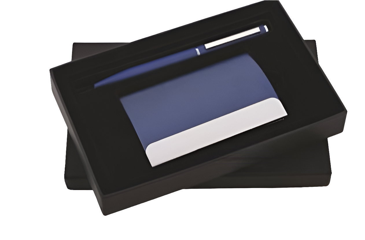 CSPCBR248 Pen & Cardholder Combo Matte Blue colour.