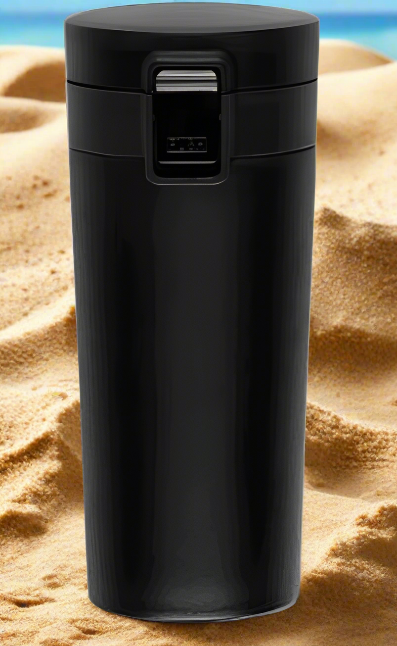 MGV01 Vacuum Insulated Coffee Tumbler 380ml | Stainless Steel | Double Wall Vacuum Insulated | Tumbler for Coffee, Tea, Beverages for Office, Home & Travel (Black)