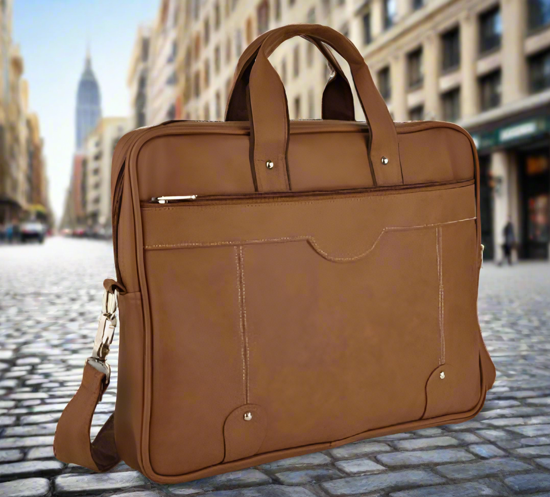 LAB06: Laptop Bag Tan Dimensions: 44 cm x 6 cm x 33 cm