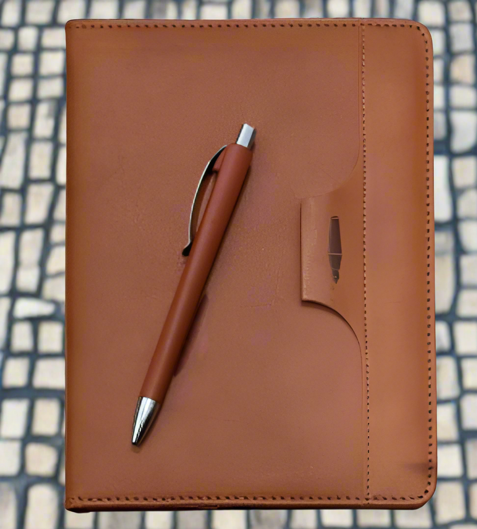 DRY161 Brown Loop With Pen 192 Pages | Non Dated | A5 Size