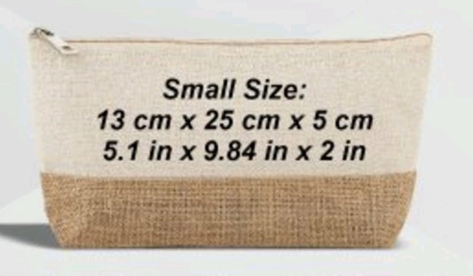 JCZS01 Jute Cotton Bag zipper small size